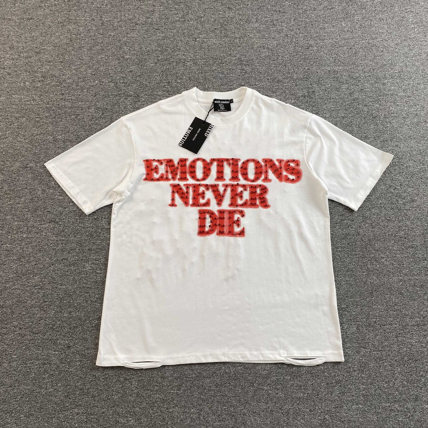 Mixed Emotion End Tee White