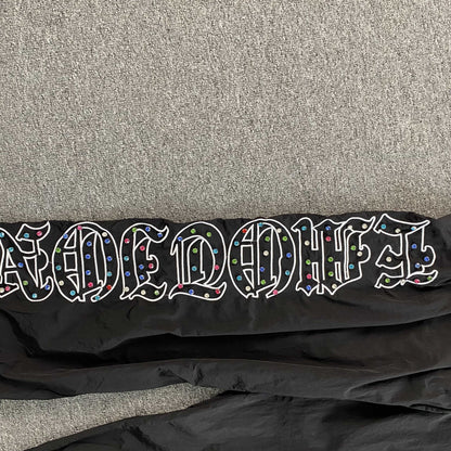 Mixed Emotion Gems Sweatpants Black