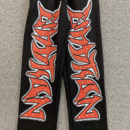 Mixed Emotion Graffiti Sweatpants Black