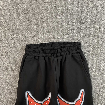 Mixed Emotion Graffiti Sweatpants Black