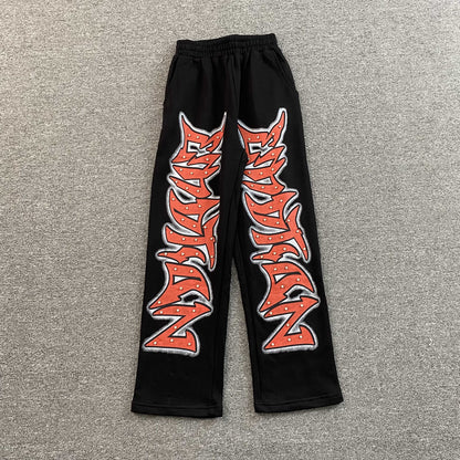 Mixed Emotion Graffiti Sweatpants Black
