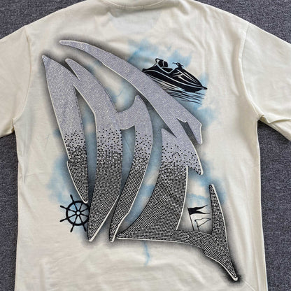 Mixed Emotion Jetski Tee Cream