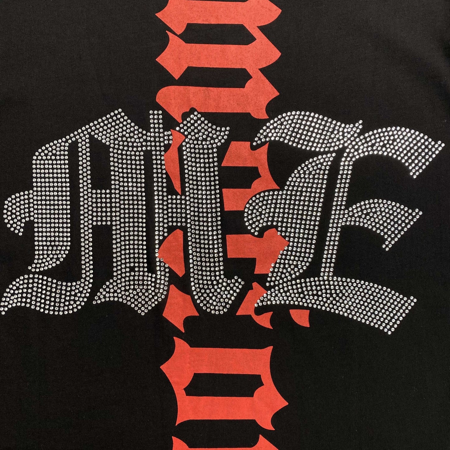 Mixed Emotion Octopus Rhinestone Tee Black