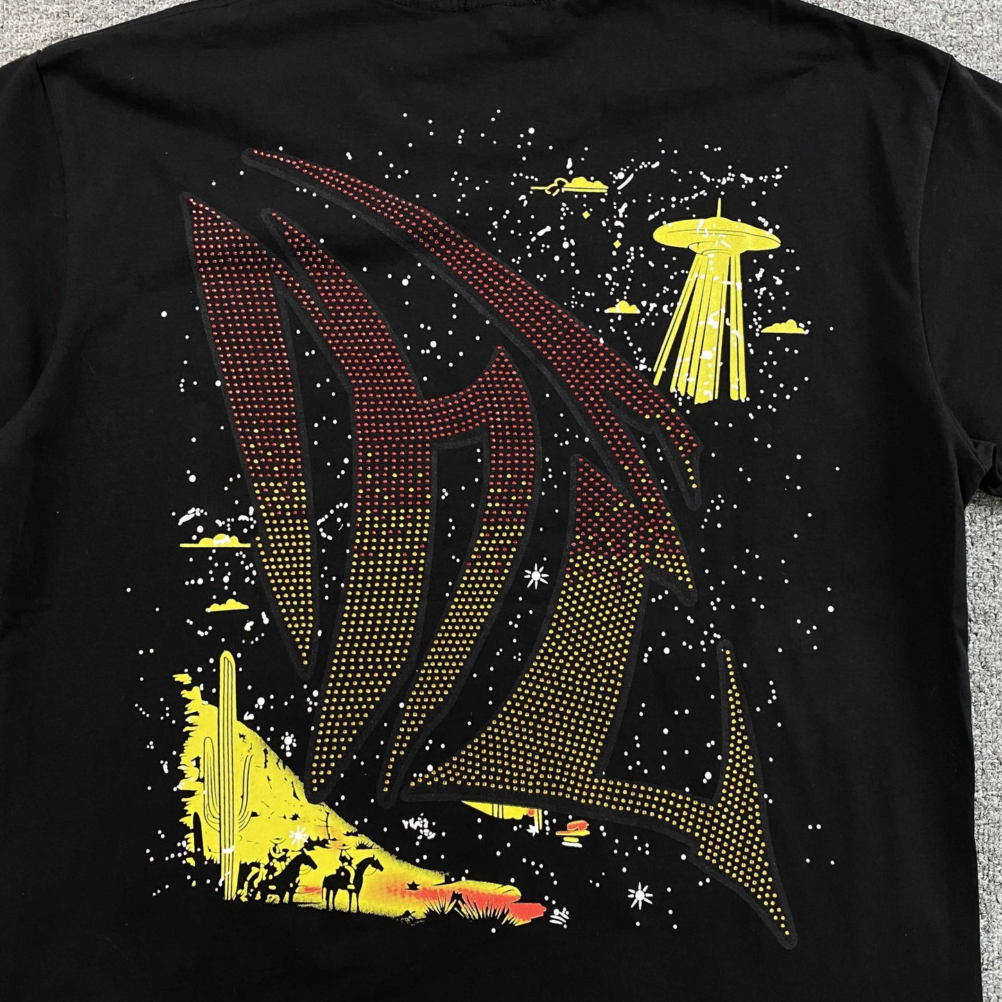 Mixed Emotion Ranger Rhinestone Tee Black