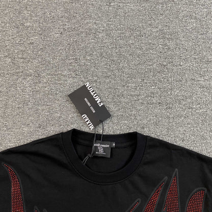 Mixed Emotion Ranger Rhinestone Tee Black