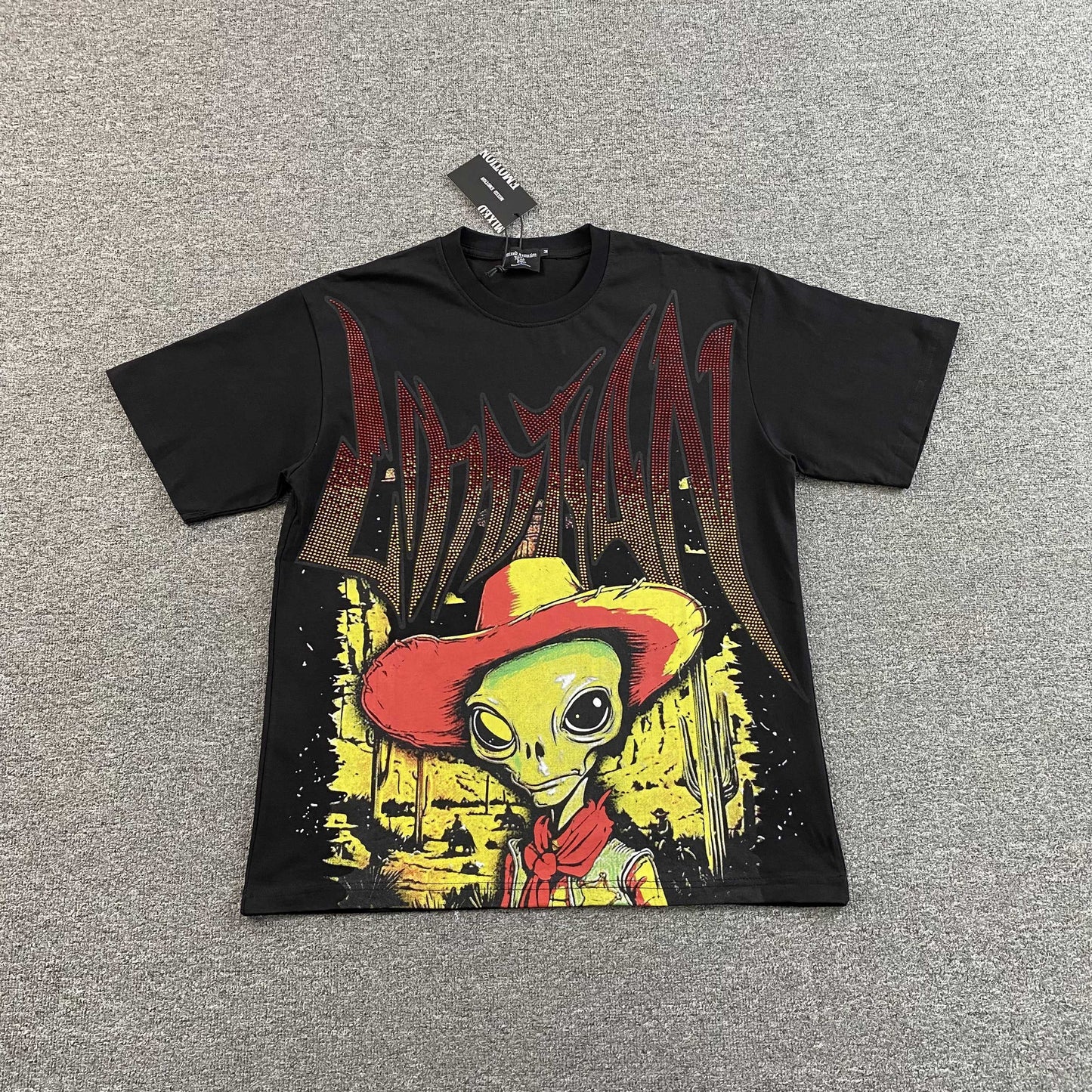 Mixed Emotion Ranger Rhinestone Tee Black