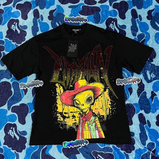 Mixed Emotion Ranger Rhinestone Tee Black