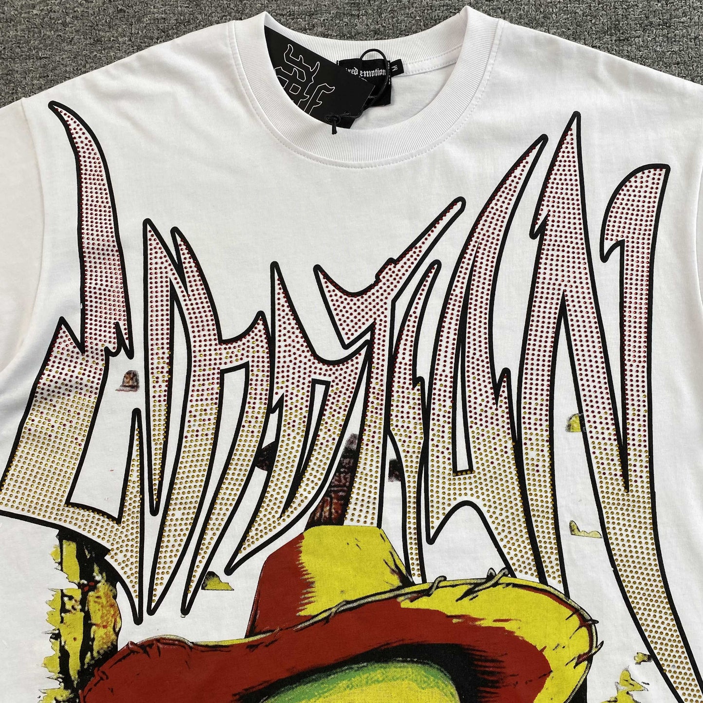 Mixed Emotion Ranger Rhinestone Tee White
