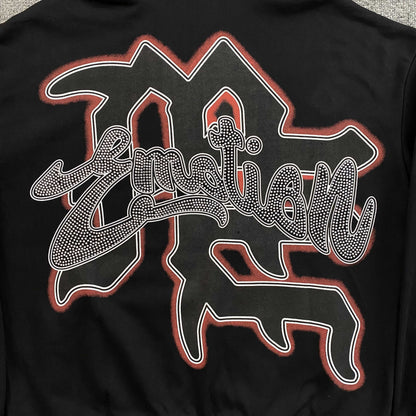 Mixed Emotion Rhinestone Jacket Black