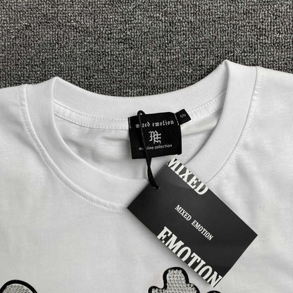 Mixed Emotion Rhinestone Tee White