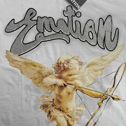 Mixed Emotion Rhinestone Tee White