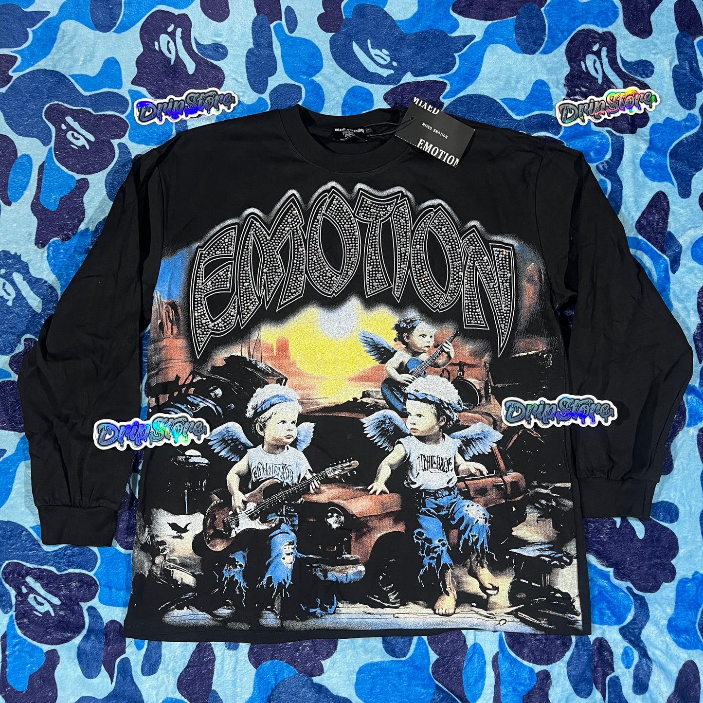 Mixed Emotion Sunrise Long Sleeve Tee Black