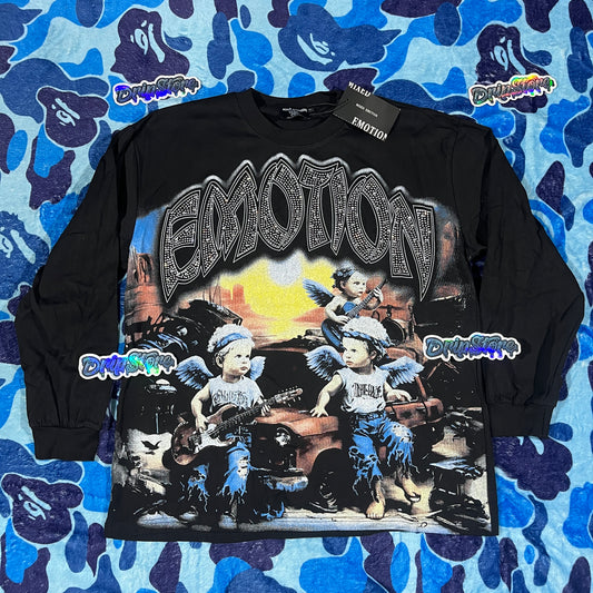 Mixed Emotion Sunrise Long Sleeve Tee Black