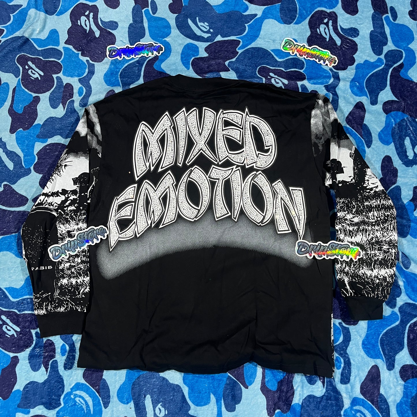 Mixed Emotion Tombstone Long Sleeve Tee Black