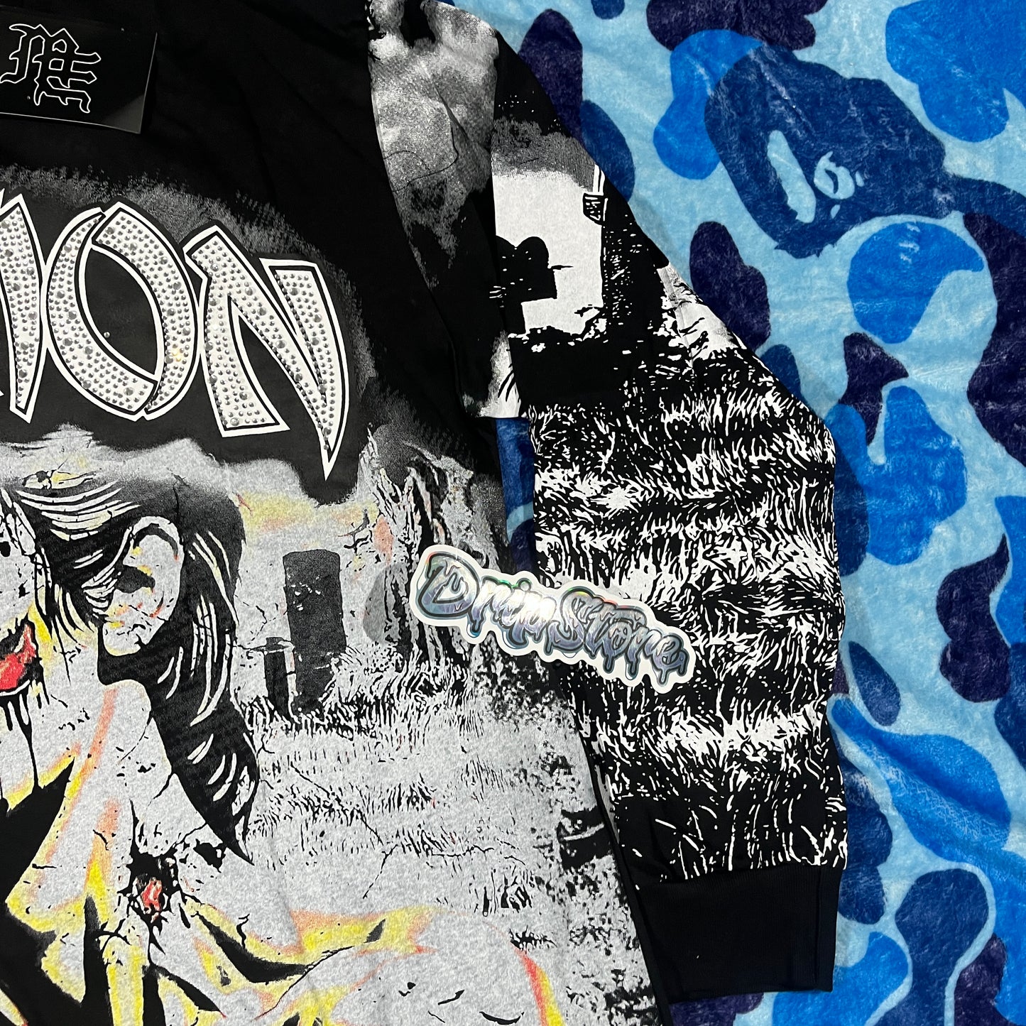 Mixed Emotion Tombstone Long Sleeve Tee Black
