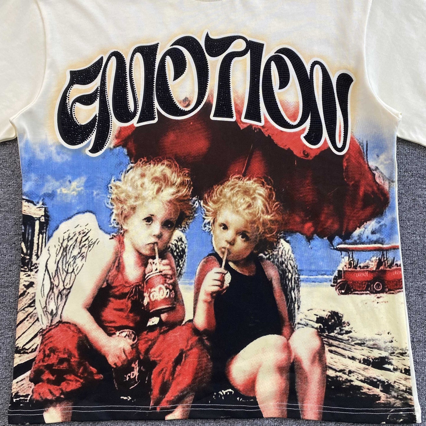 Mixed Emotion Twin Tee Cream