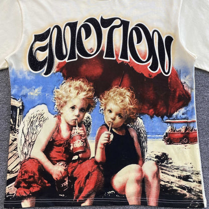 Mixed Emotion Twin Tee Cream