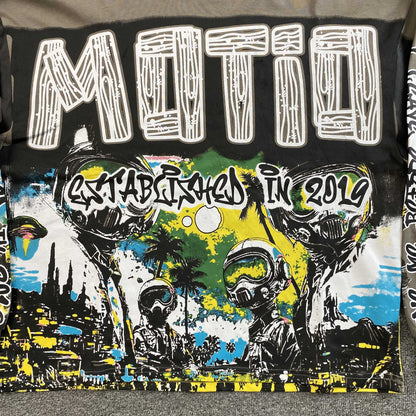 Mixed Emotion Ufo Long Sleeve Tee Grey