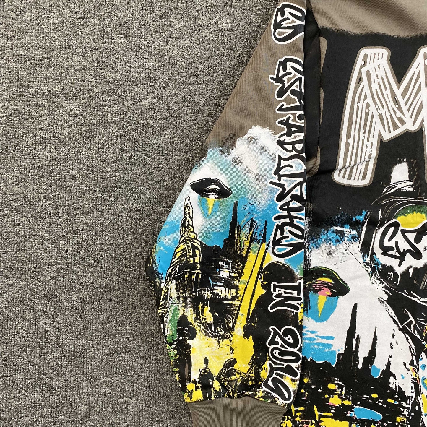 Mixed Emotion Ufo Long Sleeve Tee Grey