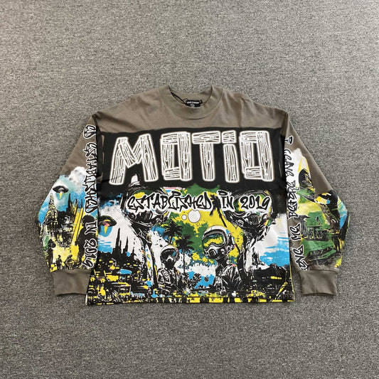 Mixed Emotion Ufo Long Sleeve Tee Grey