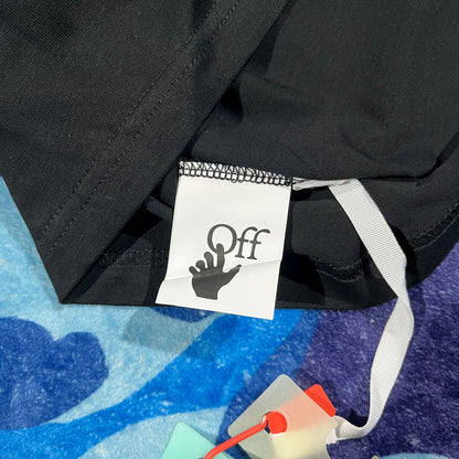 Off White Airport Tape Tee Black