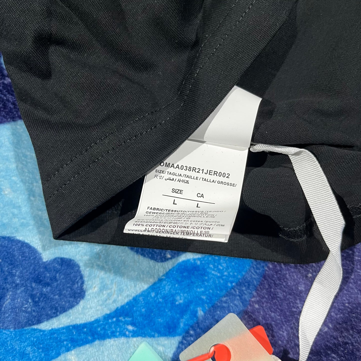 Off White Airport Tape Tee Black