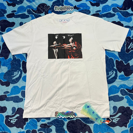 OFF-WHITE CARAVAGGIO JERSEY T-SHIRT WHITE