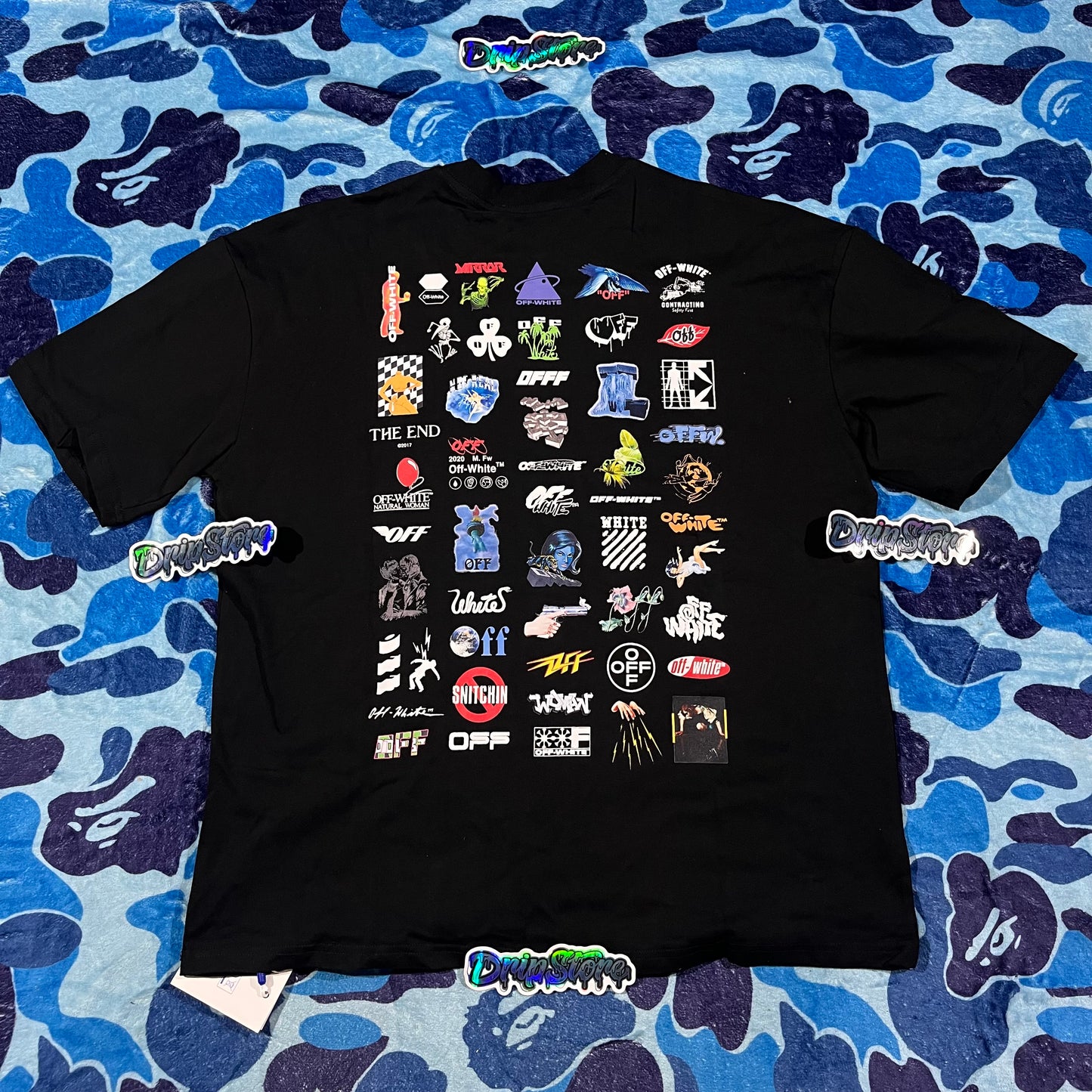 Off White Logic Logos Tee Black