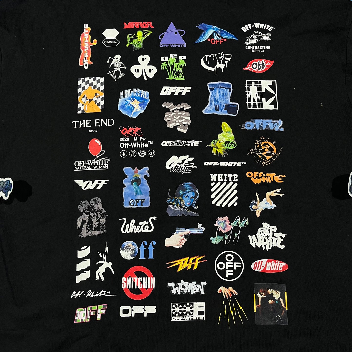 Off White Logic Logos Tee Black