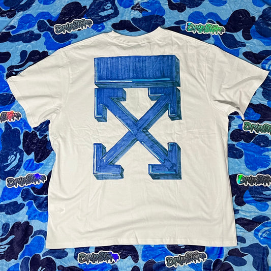 OFF-WHITE MARKER BLUE ARROWS TEE WHITE-Drip Store Argentina