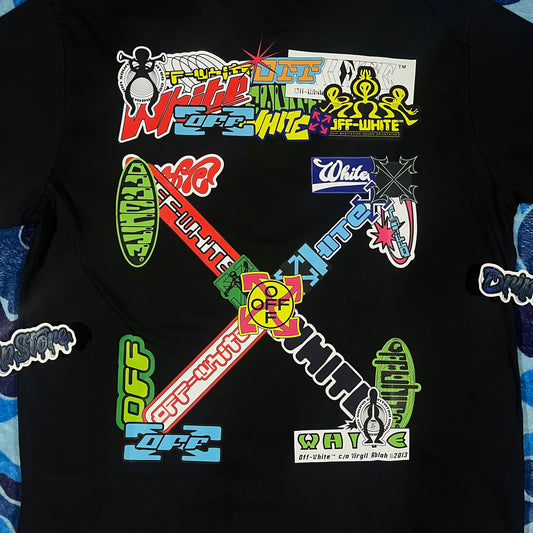 Off White Multi Logo Arrow Tee Black