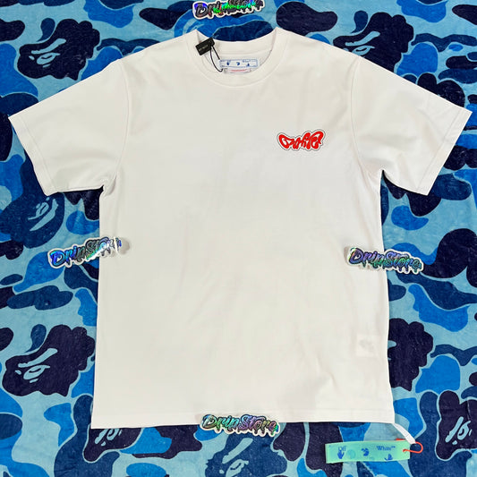 Off White Multi Logo Arrow Tee White