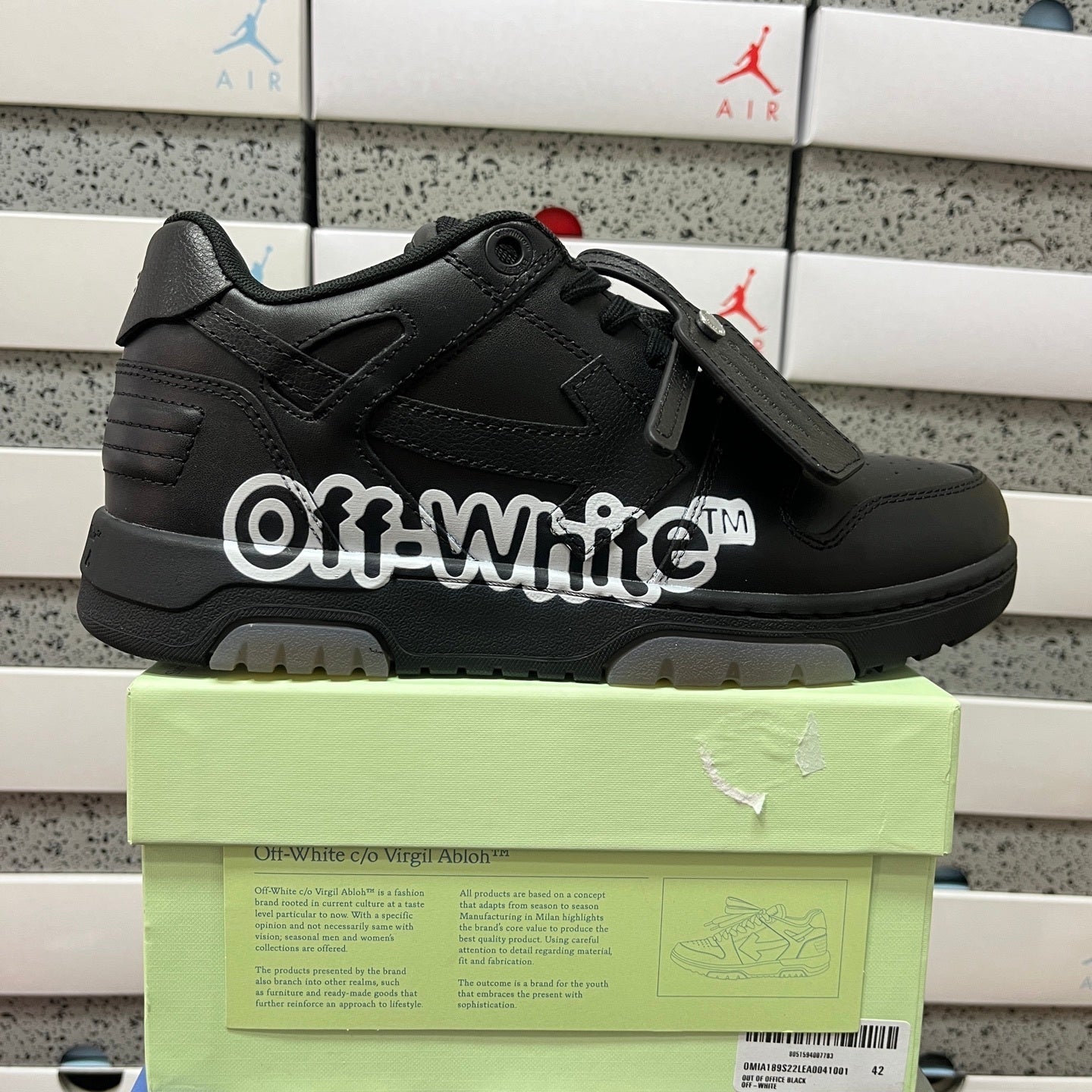 Off White Out Of Office Logo Print Black