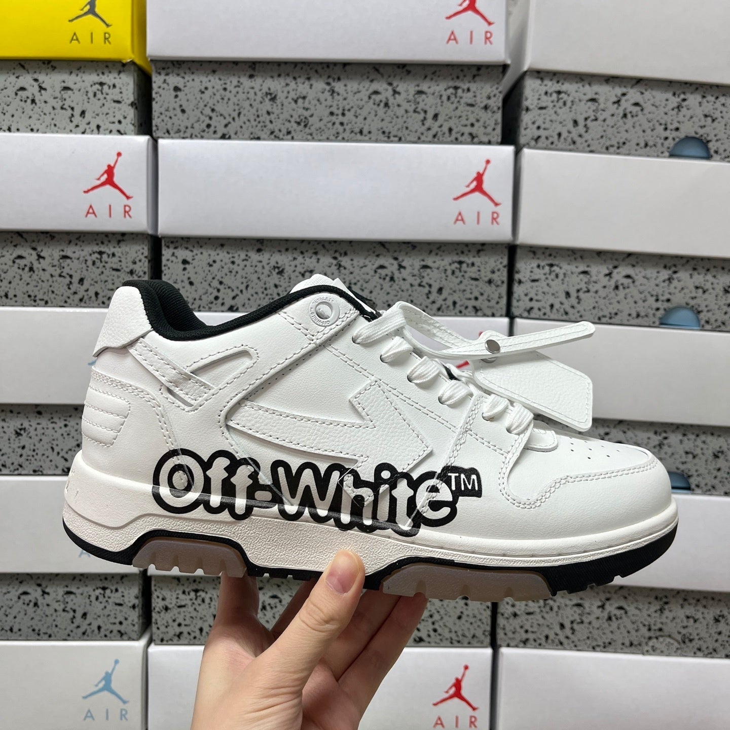 Off White Out Of Office Logo Print White