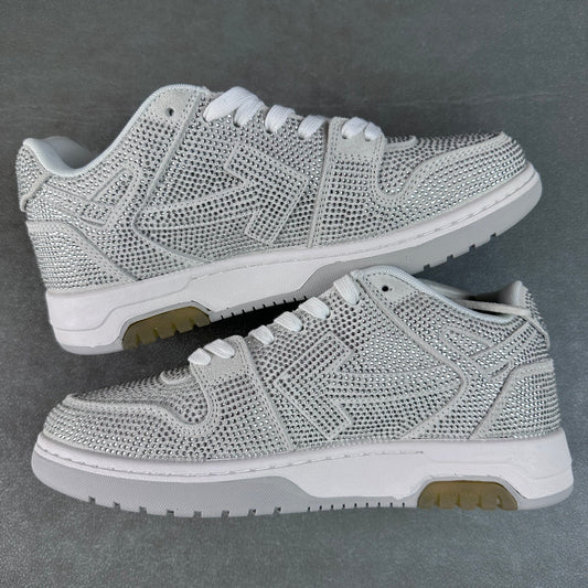 Off White Out Of Office Silver Strass