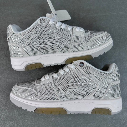 Off White Out Of Office Silver Strass
