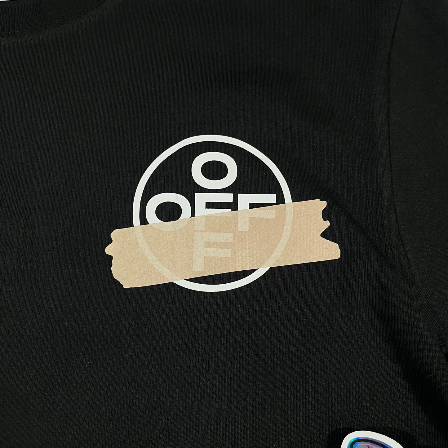 Off White Tape Arrows Tee Black