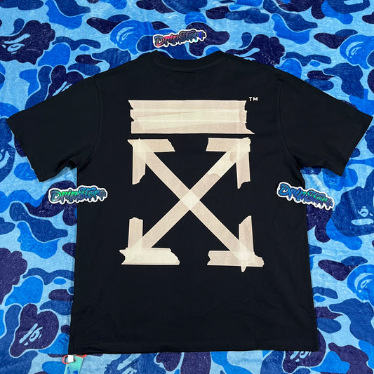 Off White Tape Arrows Tee Black