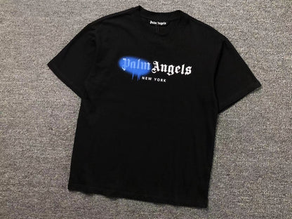 PALM ANGELS NEW YORK SPRAYED TEE BLACK-Drip Store Argentina