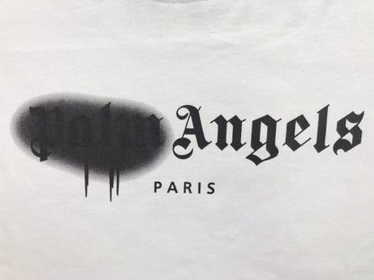 PALM ANGELS PARIS SPRAYED TEE WHITE-Drip Store Argentina