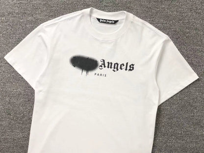PALM ANGELS PARIS SPRAYED TEE WHITE-Drip Store Argentina