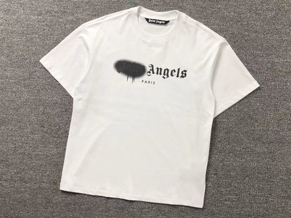 PALM ANGELS PARIS SPRAYED TEE WHITE-Drip Store Argentina
