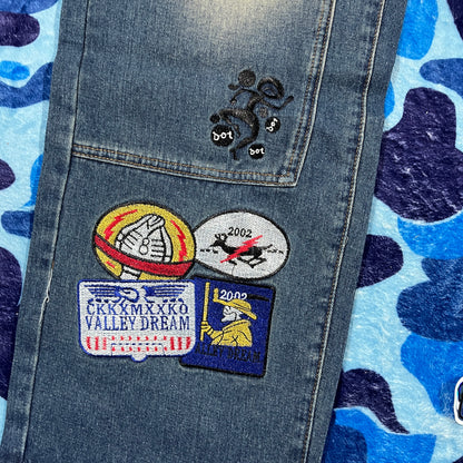 Vale Forever 1980s Painter Jeans Blue