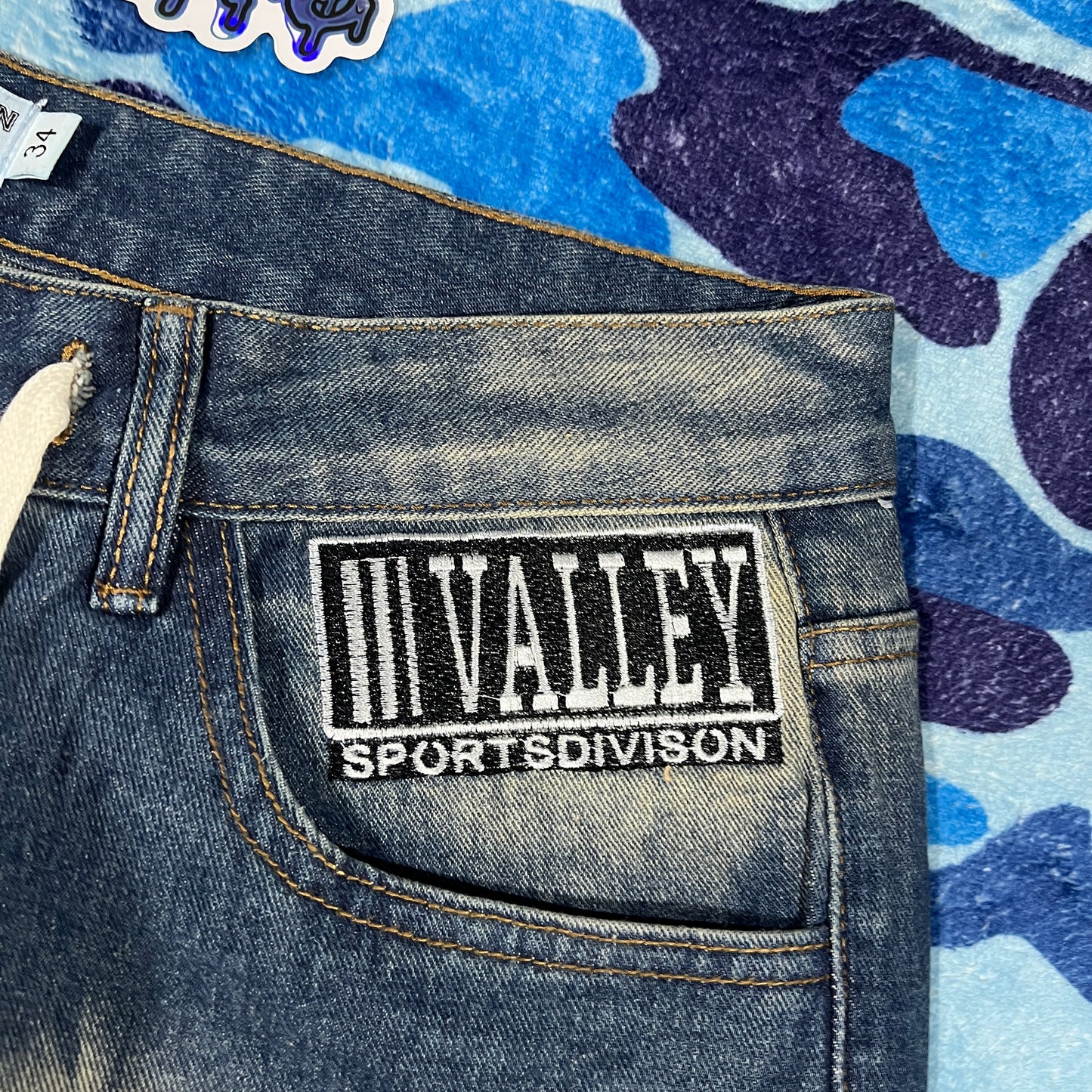 Vale Forever 1980s Painter Jeans Blue