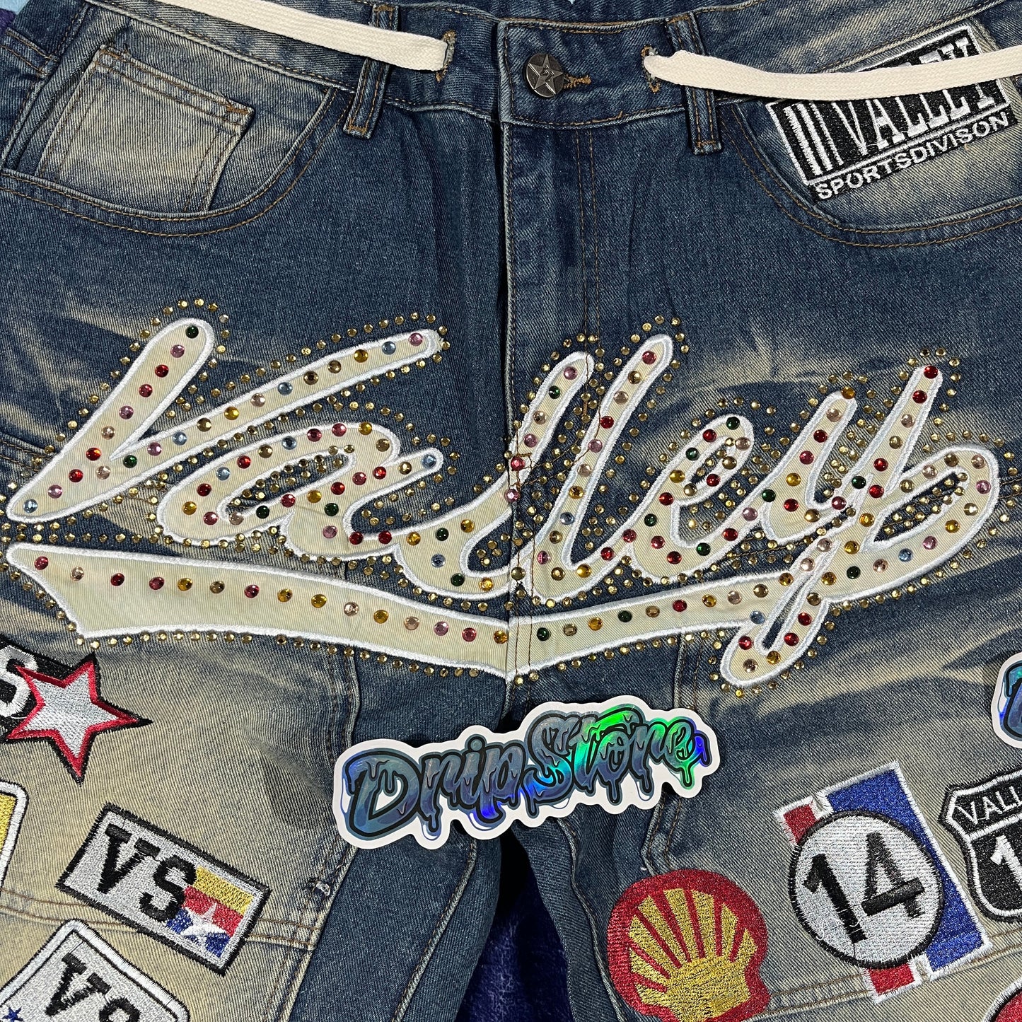 Vale Forever 1980s Painter Jeans Blue