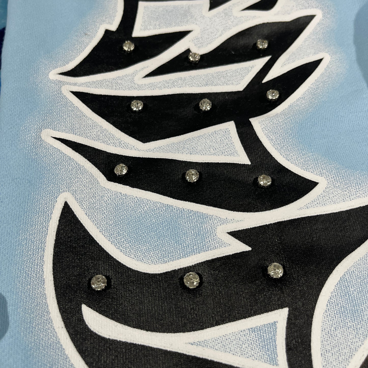 Mixed Emotion Graffiti Sweatpants Skyblue