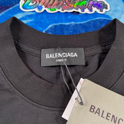 Remera Balenciaga Logo Bordado Negra L