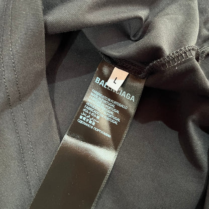 Remera Balenciaga Logo Bordado Negra L