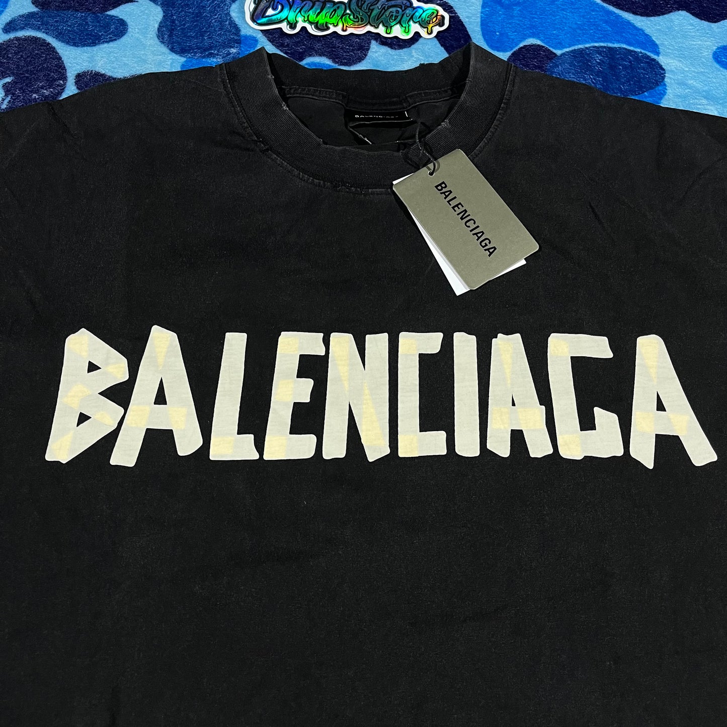 BALENCIAGA TAPE TYPE T-SHIRT BLACK