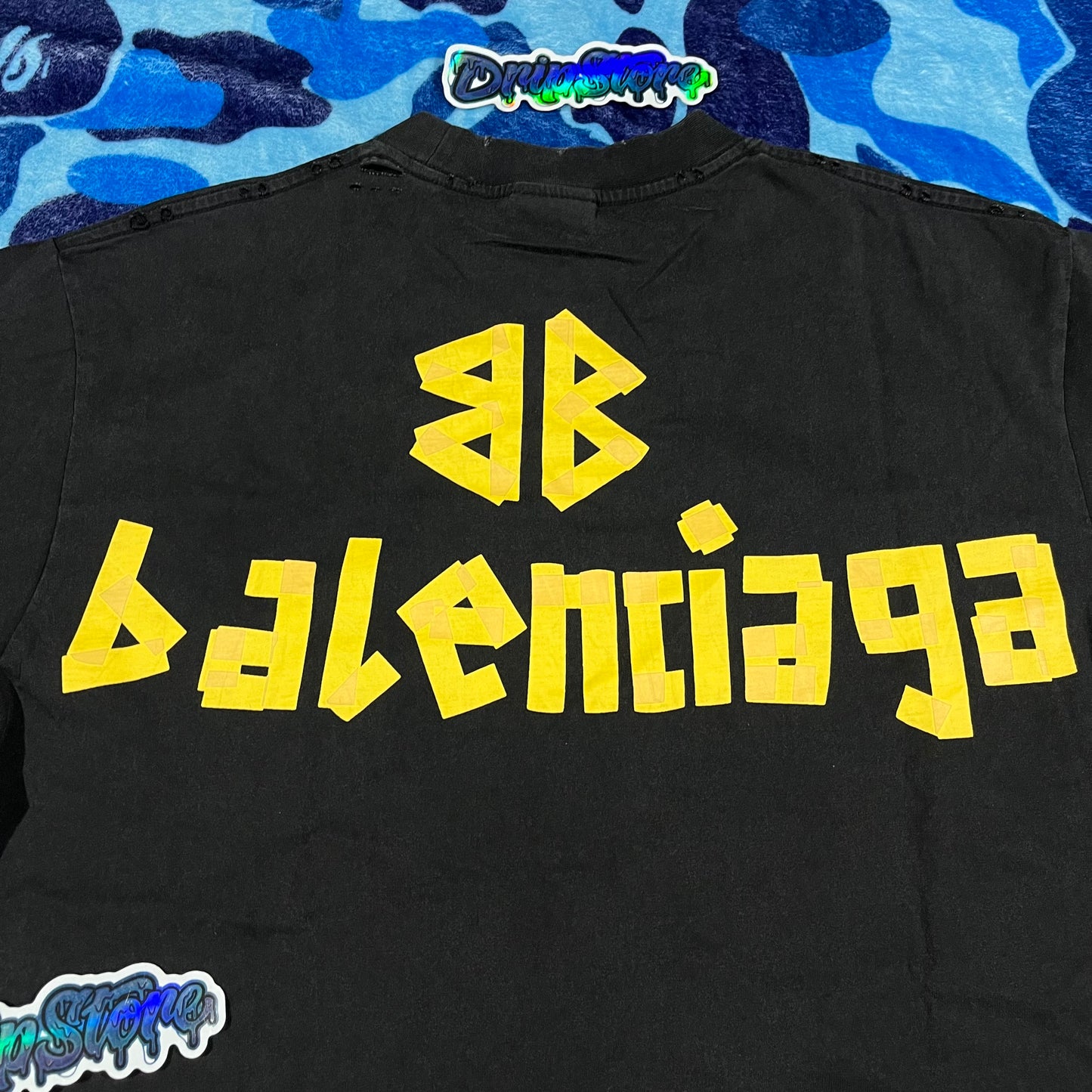 BALENCIAGA TAPE TYPE T-SHIRT BLACK